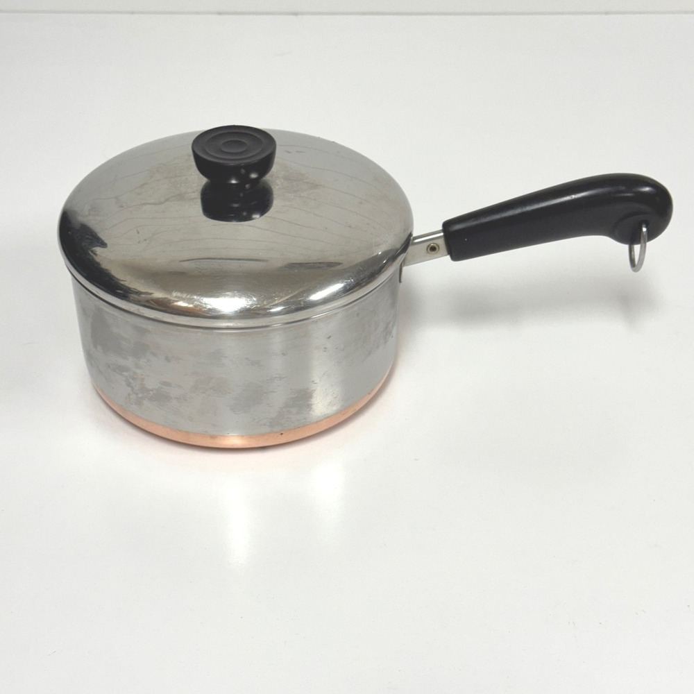 Vintage Revere Ware Copper Bottom 2 Quart Pot IMPERFECT